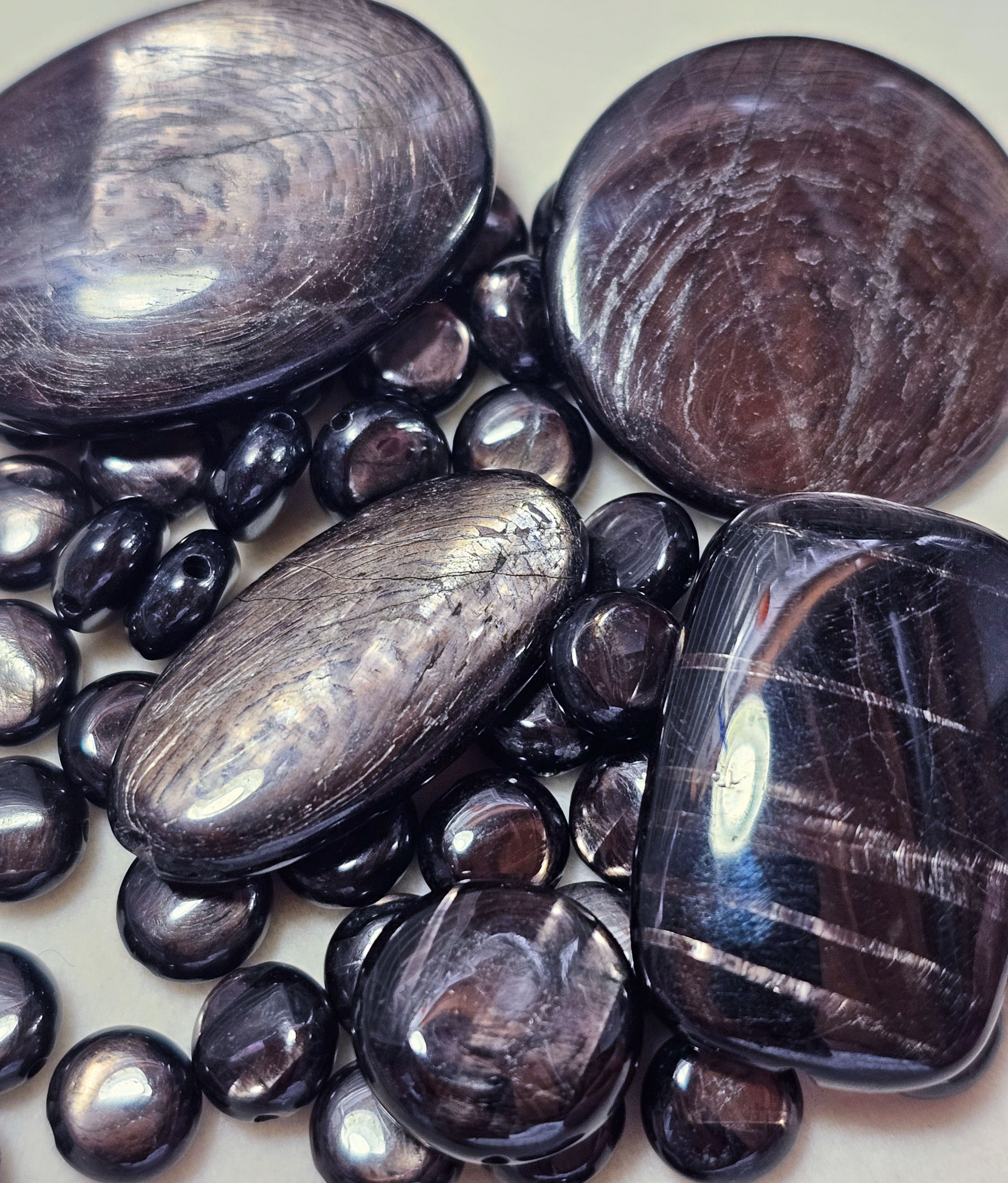 Ultra High Quality Hypersthene Center Piece Beads