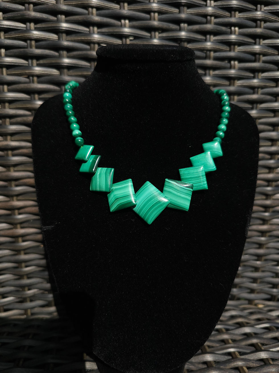 Thumbnail: Malachite Ultra High Quality Custom Statement Necklace / Choker
