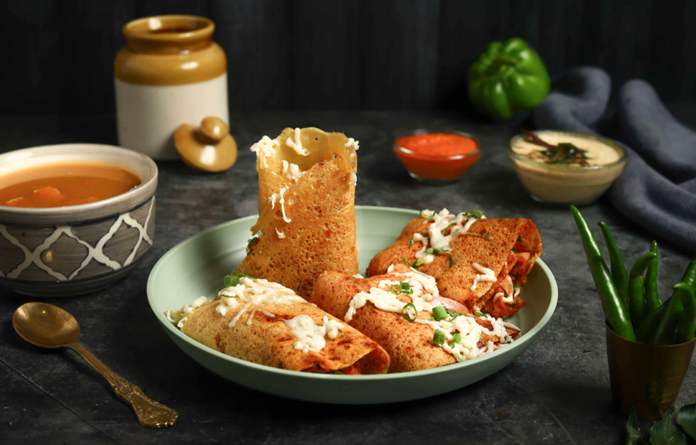delectable cheese dosa - a perfect blend of tradition for food photography.