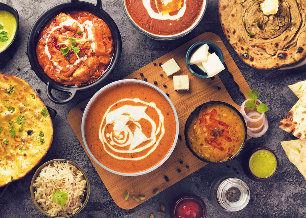 delicious spread of authentic north indian cuisine