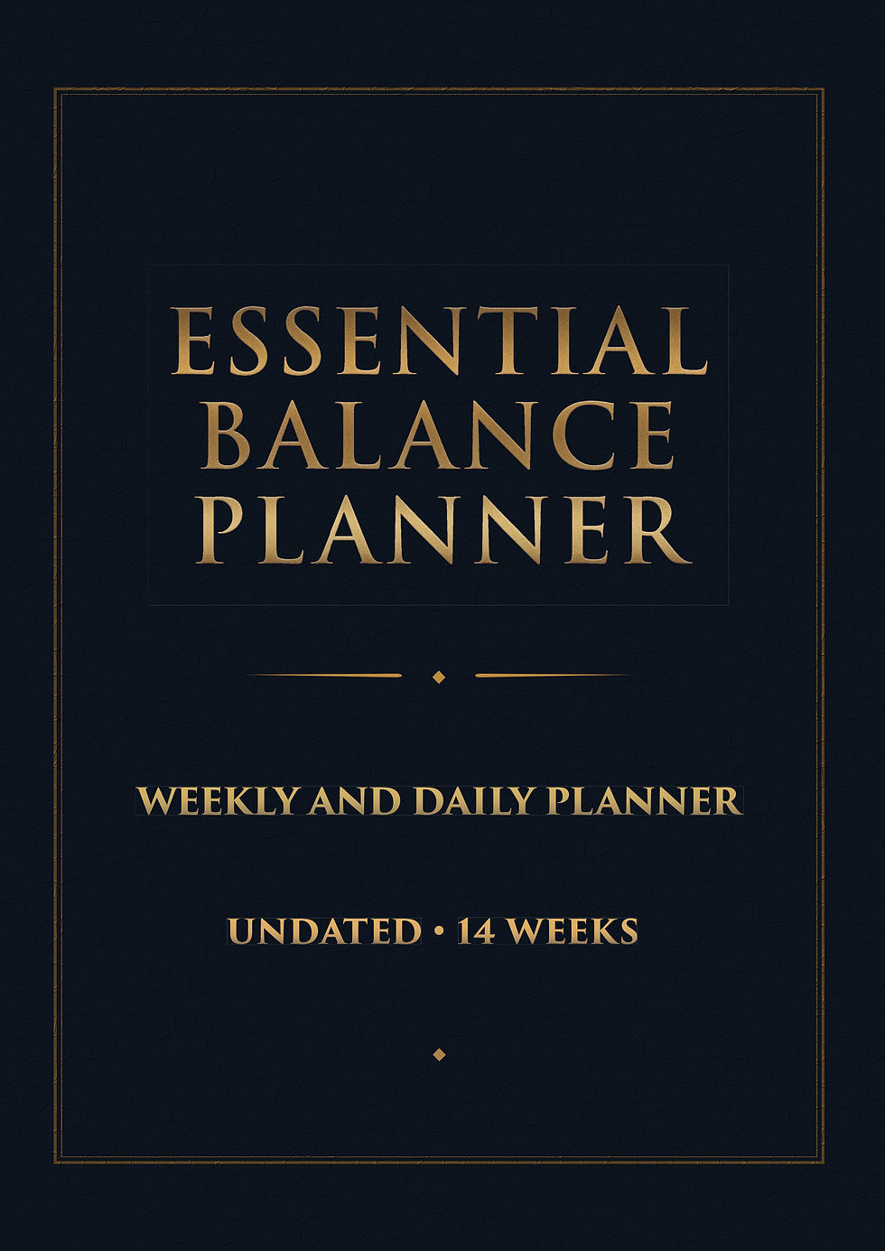 Essential balance planner, blue cover