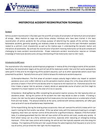 Motorcycle Accident Reconstruction Veritech White Paper