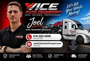 Joel, experienced car shipping and auto transport specialist at Vice Auto Transport