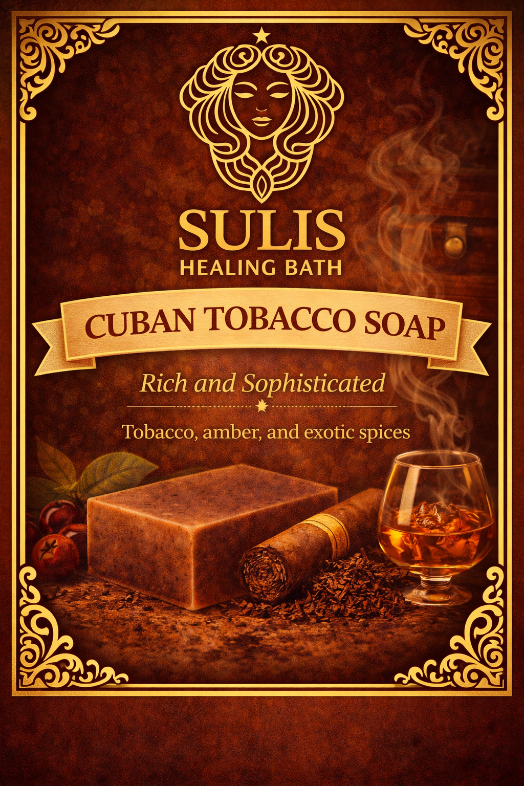 Cuban Tobacco Handcrafted Bath Soap
