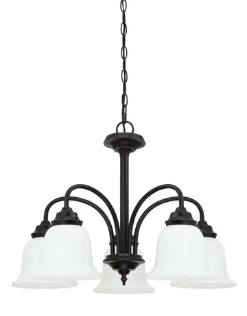 LIGHT FIXTURES HARWELL 5-LT CHANDELIER AMB. BRONZE