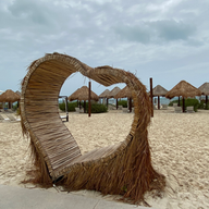 Heart with beach background