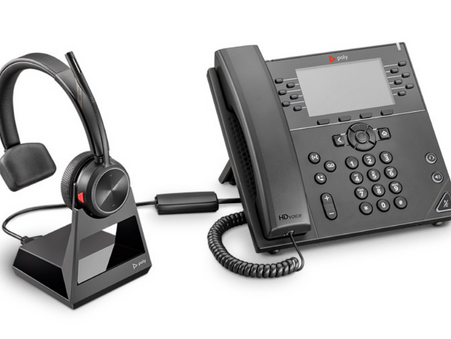 Poly Savi 7200 Office Series Wireless DECT Headset System for Desk Phones