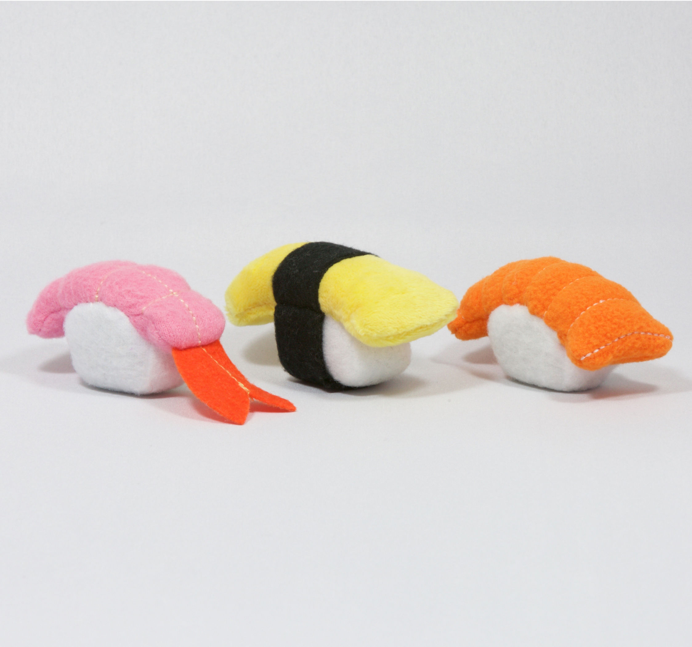 Cat Toy Sushi - Set of 3 - Organic Catnip & Silvervine