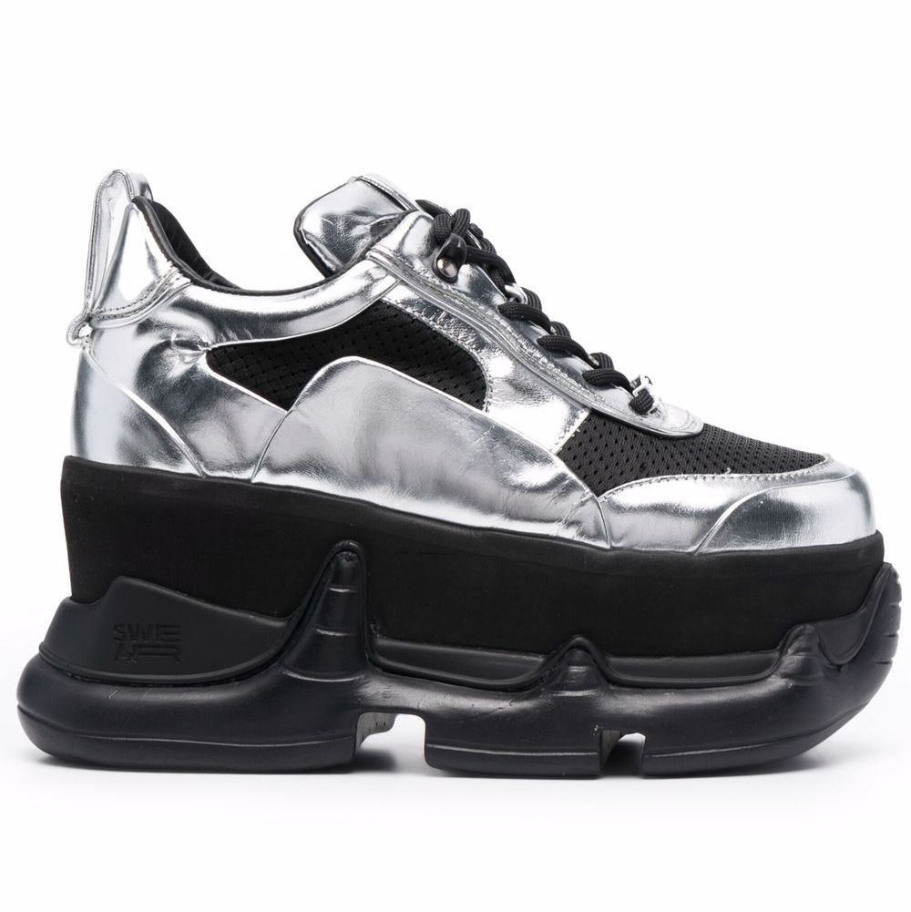 Air Rev. Nitro Sky Platform Sneakers - Silver & Black