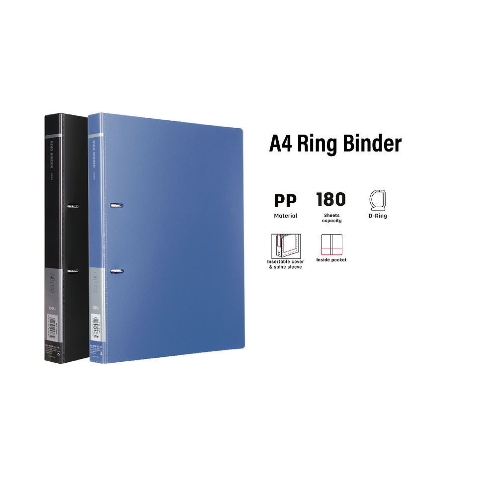 Thumbnail: Deli Ring Binder A4-1'' 2D 180 Sheets