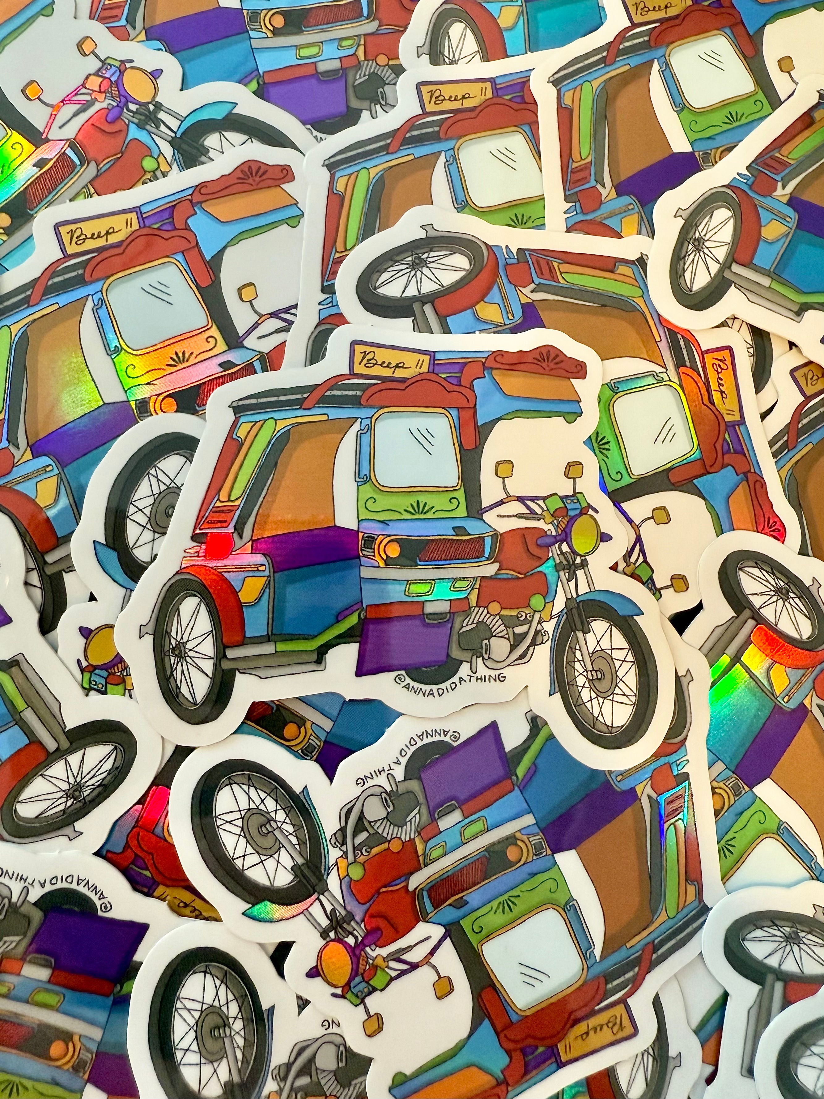 Tricycle Sticker - Holographic