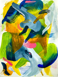 What I could be but I am not, Acrylic, pen and pencil on 180g paper, 14.8x21cm, 2022