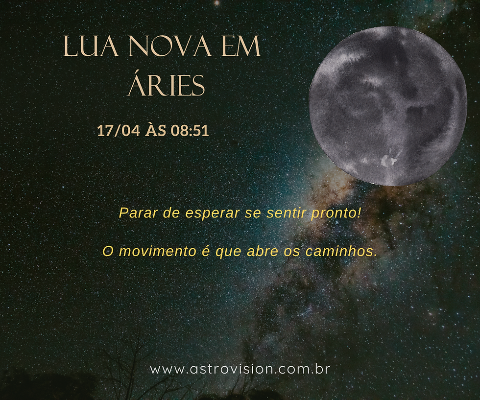 Céu do Dia 17/04 - Sexta | Astrologia: Lua Nova em Áries