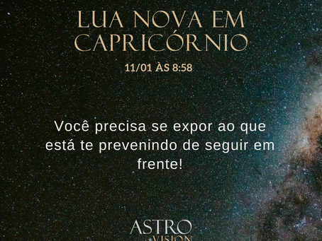 Lua Nova em Capricórnio 11/01 às 8:58