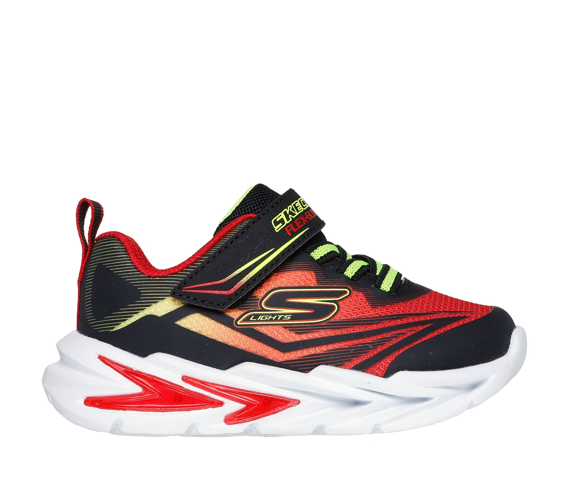 Skechers 400139N Boys Trainer-Black/Red
