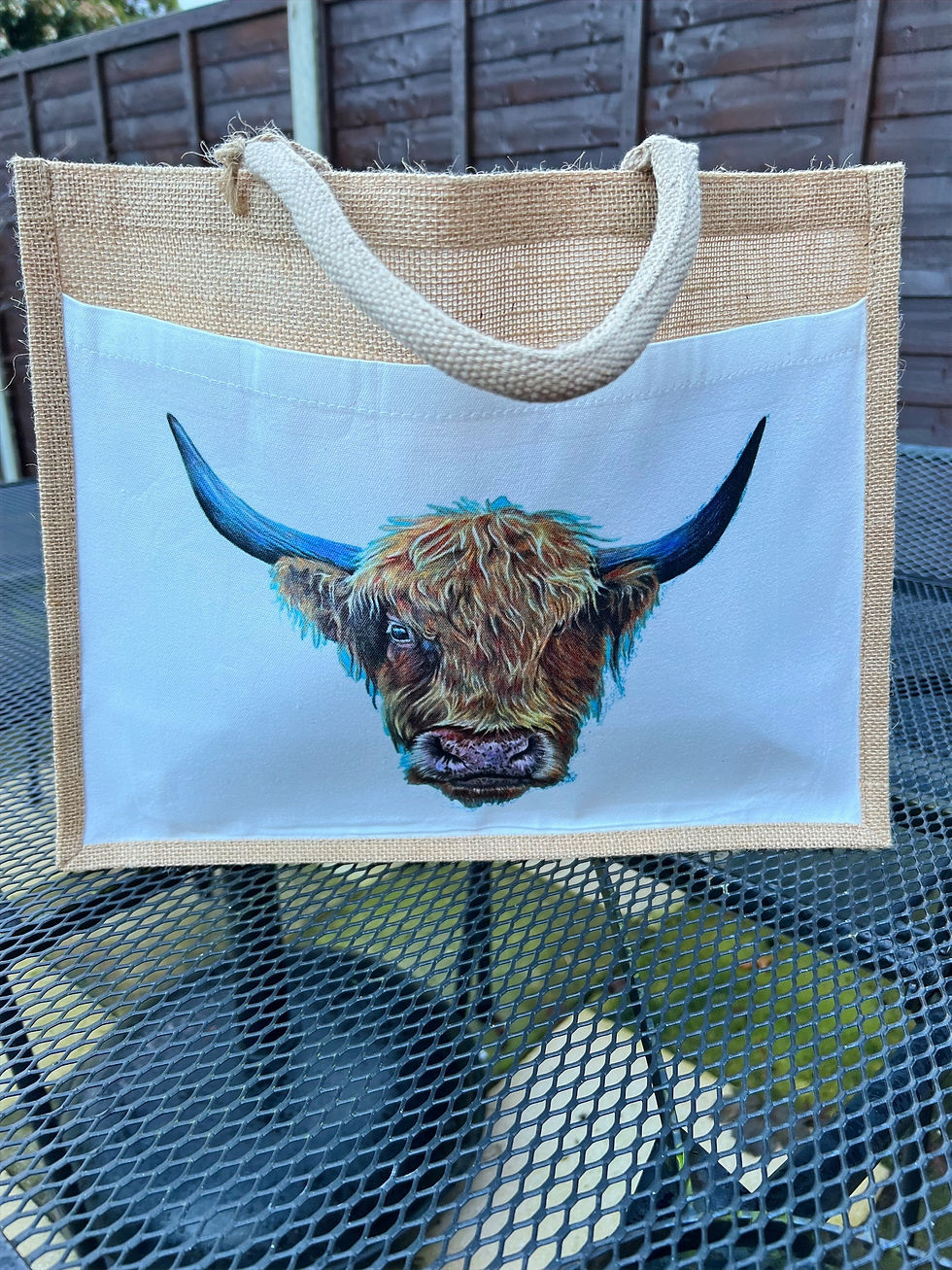 Thumbnail: Highland cow tote bag