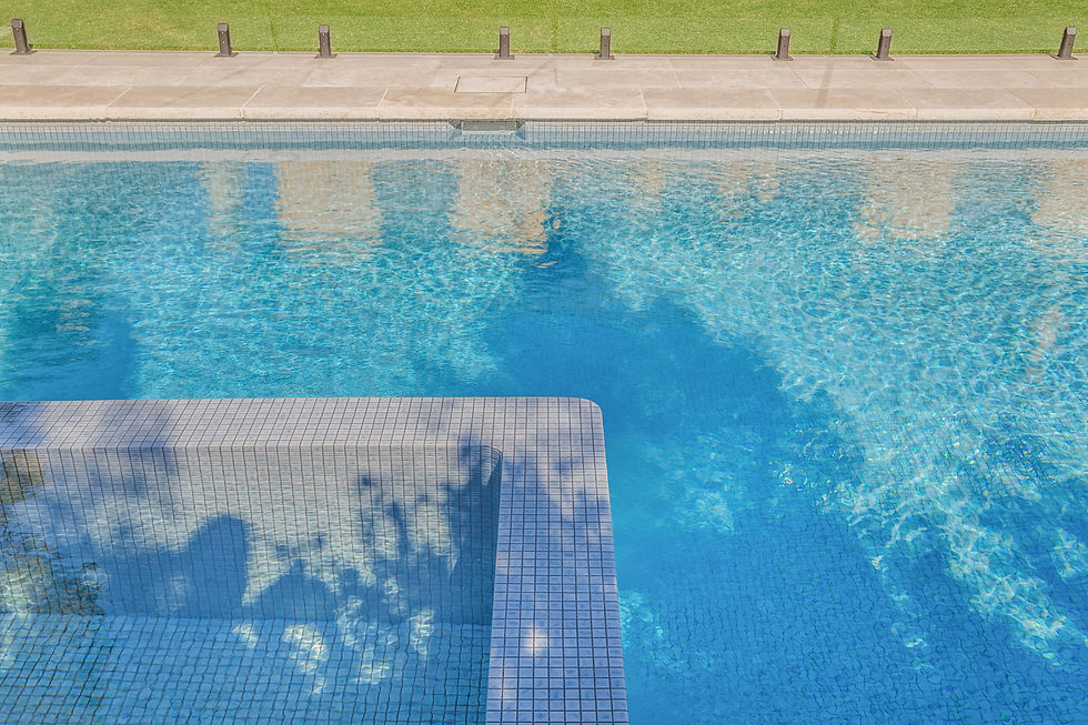 Thumbnail: KLAY amano silk blue porcelain ceramic pool tile