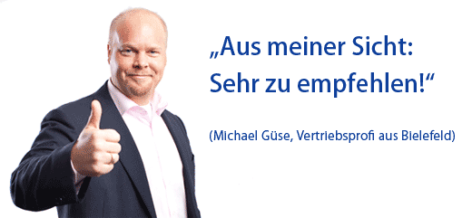 Der Vertriebsprofi empfiehlt professionelle Gestaltung