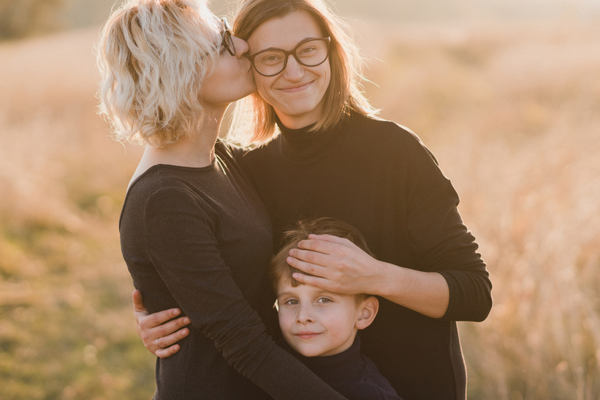 Lesbian couple with their son