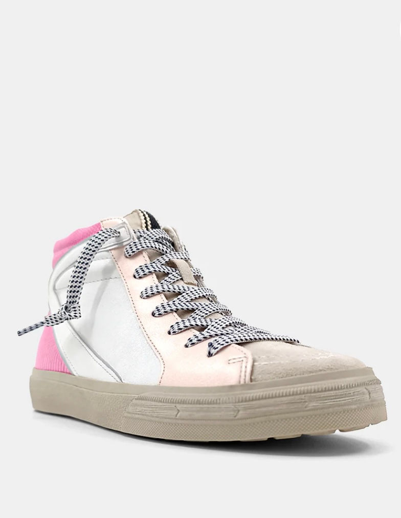 Thumbnail: Women’s Pink Lizard High Top Sneakers