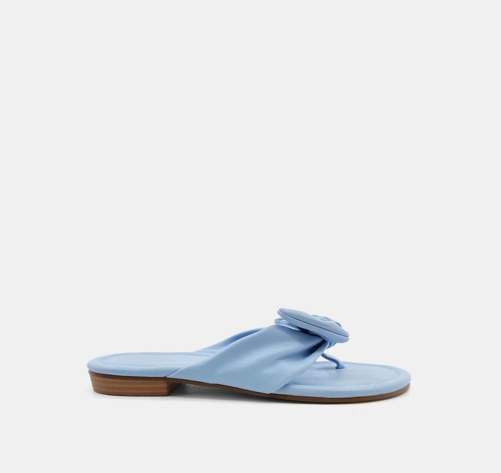 Thumbnail: Ready To Go Blue Bow Flip Flops