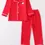 Thumbnail: Boys Red Santa Claus Embroidered Pajama Set