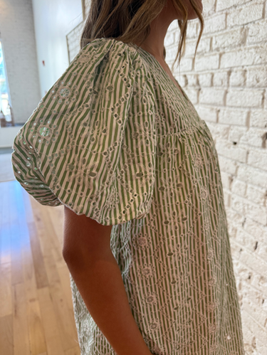 Bridgett Eyelet Dress -Sage Green | Copperhill Boutique Bridgett Eyelet Dress -Sage Green | Copperhill Boutique