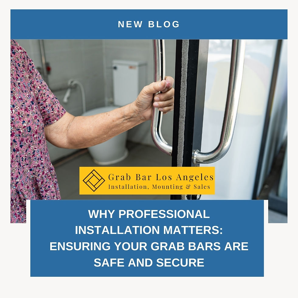 Why Professional Installation Matters: Ensuring Your Grab Bars Are Safe and Secure