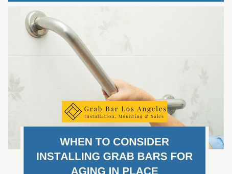 When to Consider Installing Grab Bars for Aging in Place