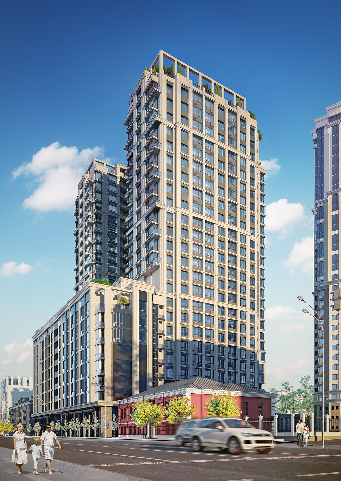 20story house 3d rendering