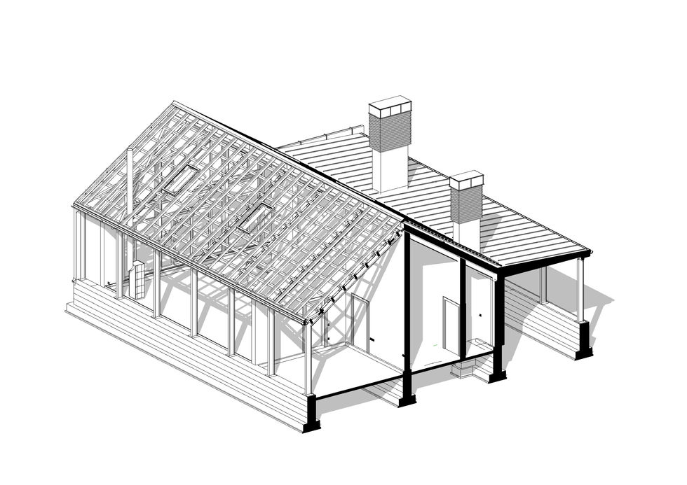 isometric barn house