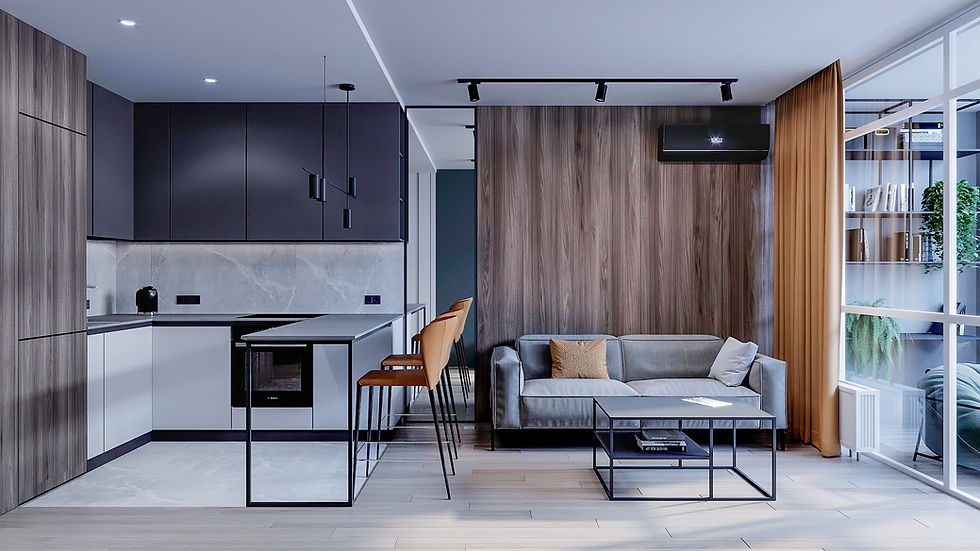 Interior design modern apartment