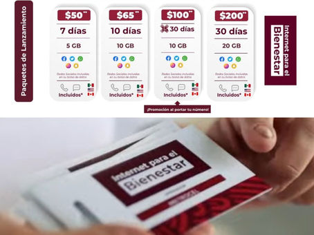 INTERNET PARA EL BIENESTAR: GOBIERNO LANZA CHIP CON PLANES BARATOS