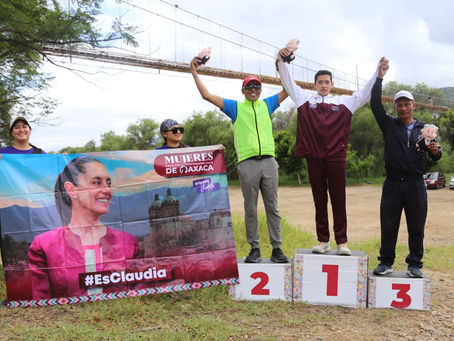 Realiza brigada violeta carrera atlética #EsClaudia en San Jacinto Amilpas.