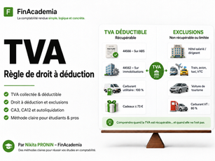 TVA déductible en 2026 : le droit à déduction et toutes ses exclusions (guide BTS CG & DCG)