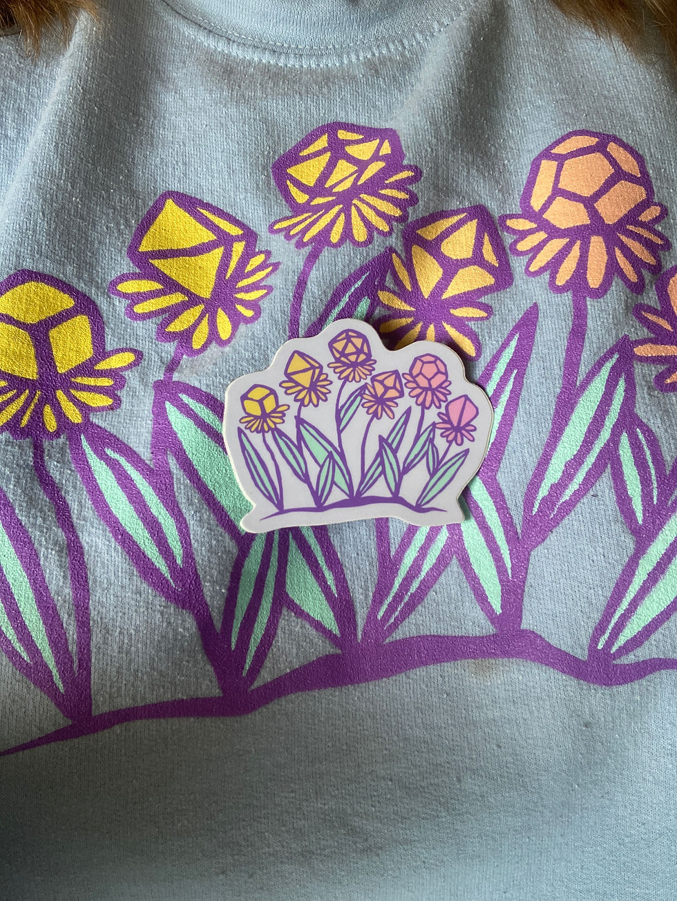 Thumbnail: Dice Flowers Vinyl Sticker