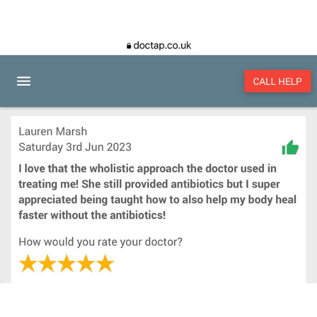Five-star patient review describing empowering and helpful medical treatment with Dr Ashvy
