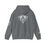 Thumbnail: Gothic Justice Hooded Sweatshirt – Blindfolded Lady Graphic & Crest Back