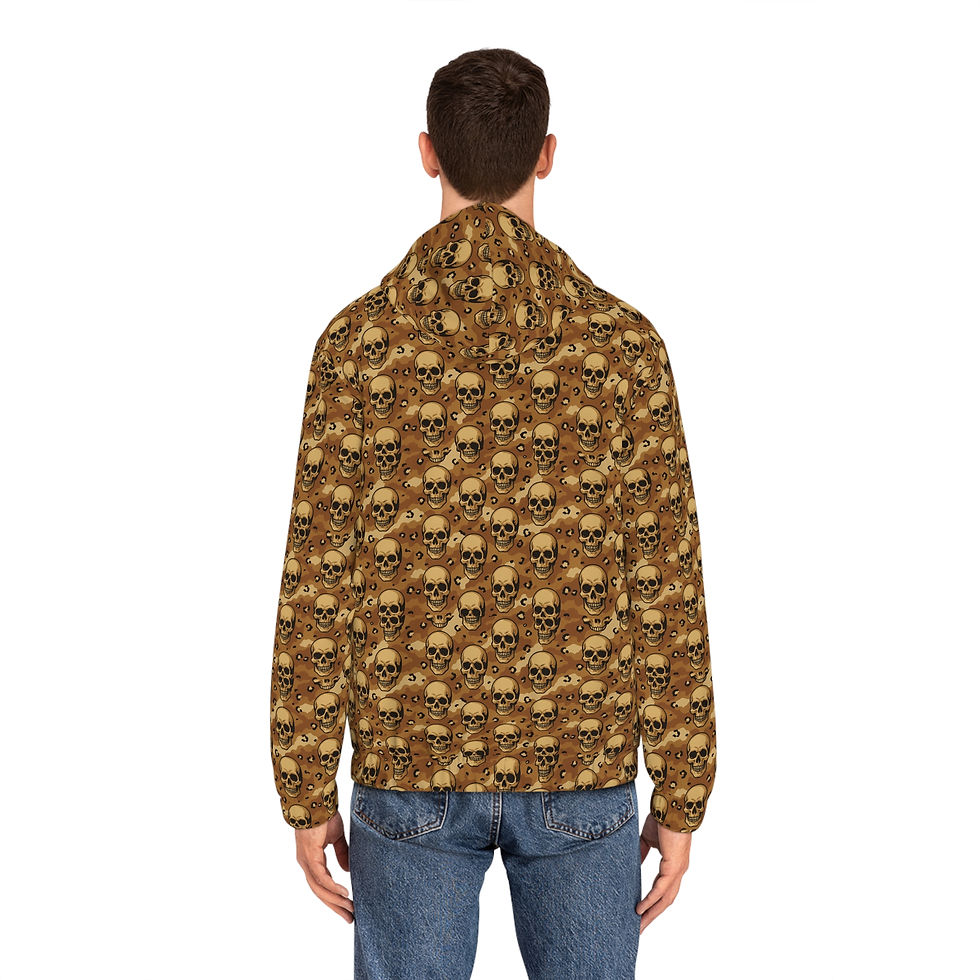 Thumbnail: Desert Skull Full-Zip Hoodie — All-Over Print