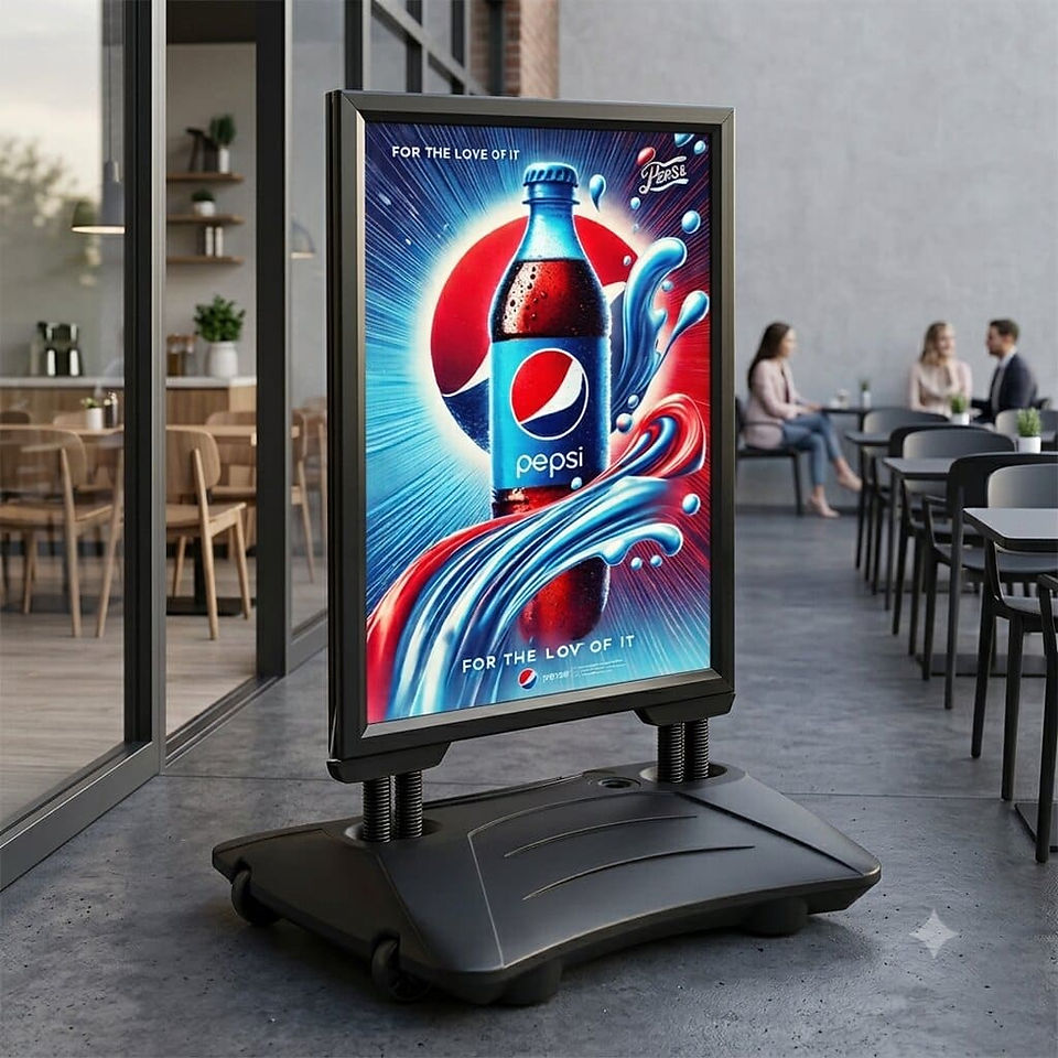 Reklam dubası ve kaldırım panosu modelleri