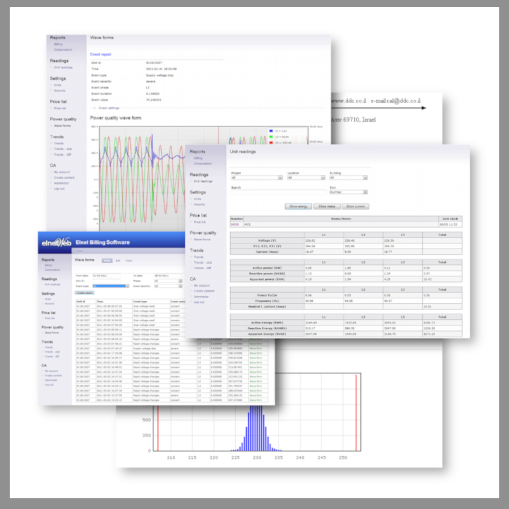 תוכנת Elnet חשבונות ואיכות חשמל