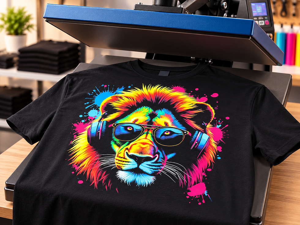 Neon Lion T-Shirt Heat Press Studio.png