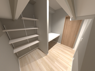 回遊できるウォークインクローゼット🐮