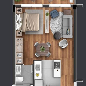 ワンルームの間取り