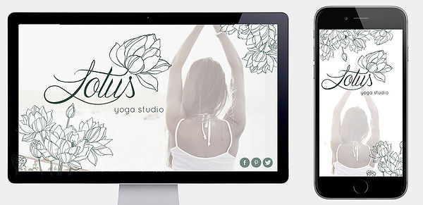 Website & mobile splash page designed for Lotus yoga studio.