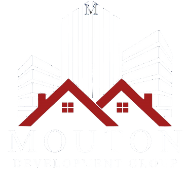 The Mouton Development Group white logo, representing a leading developer of residential and commercial properties.