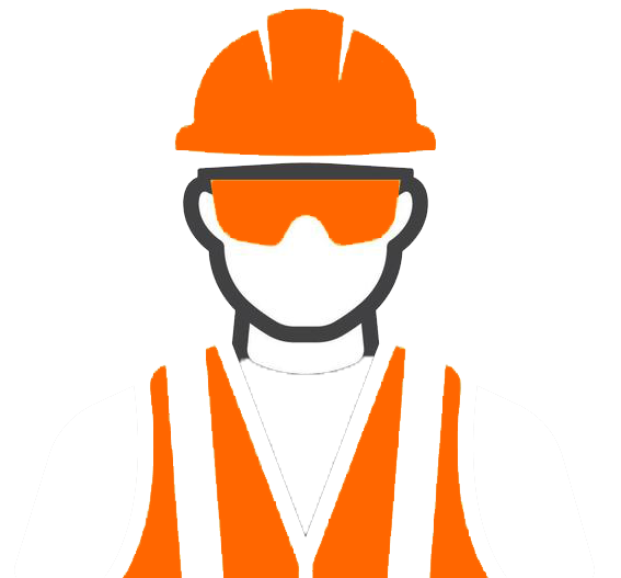Icon representing safety attendants at a work site