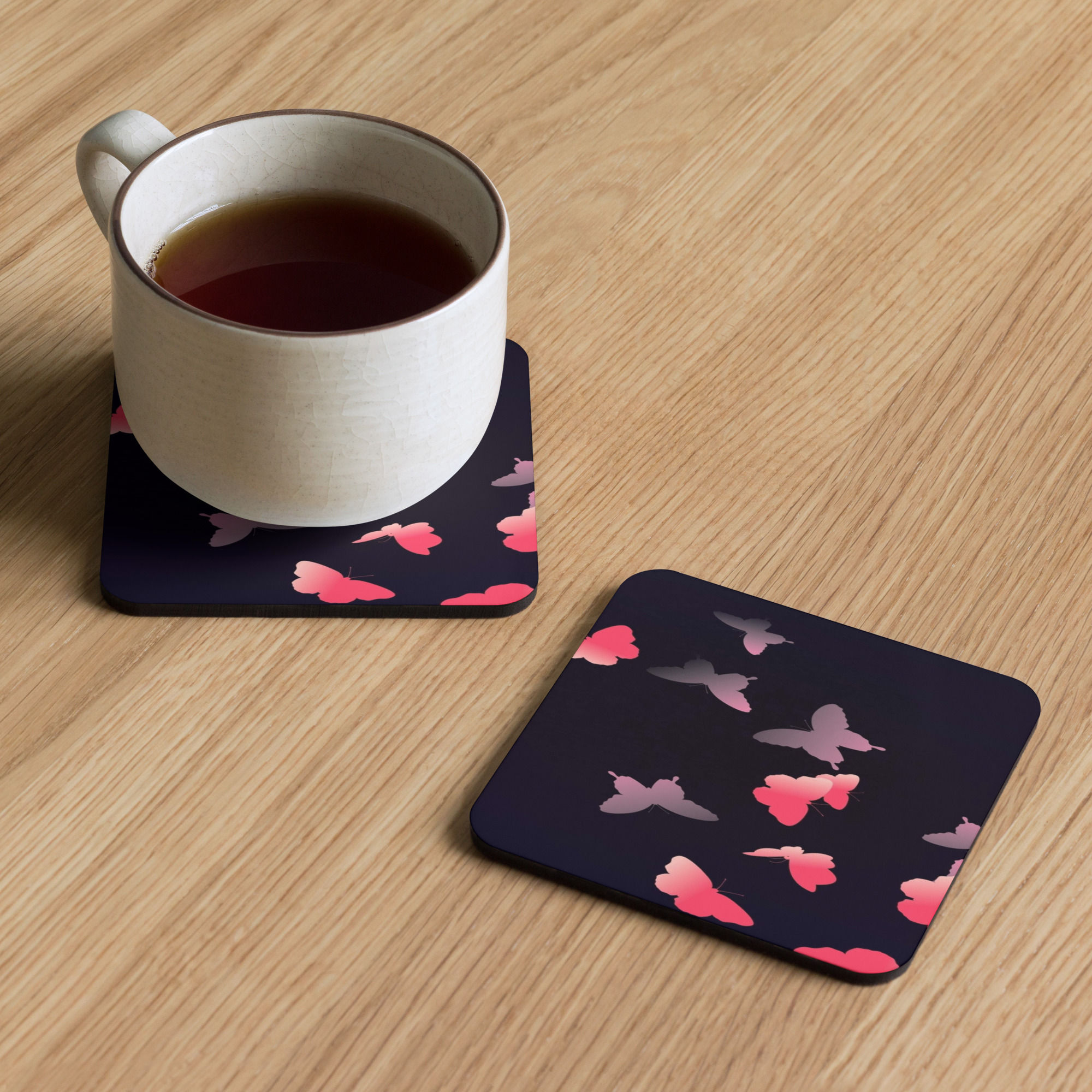 Cork-back coaster