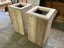 hoge bloembakken hout