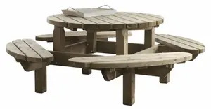 ronde picknicktafel